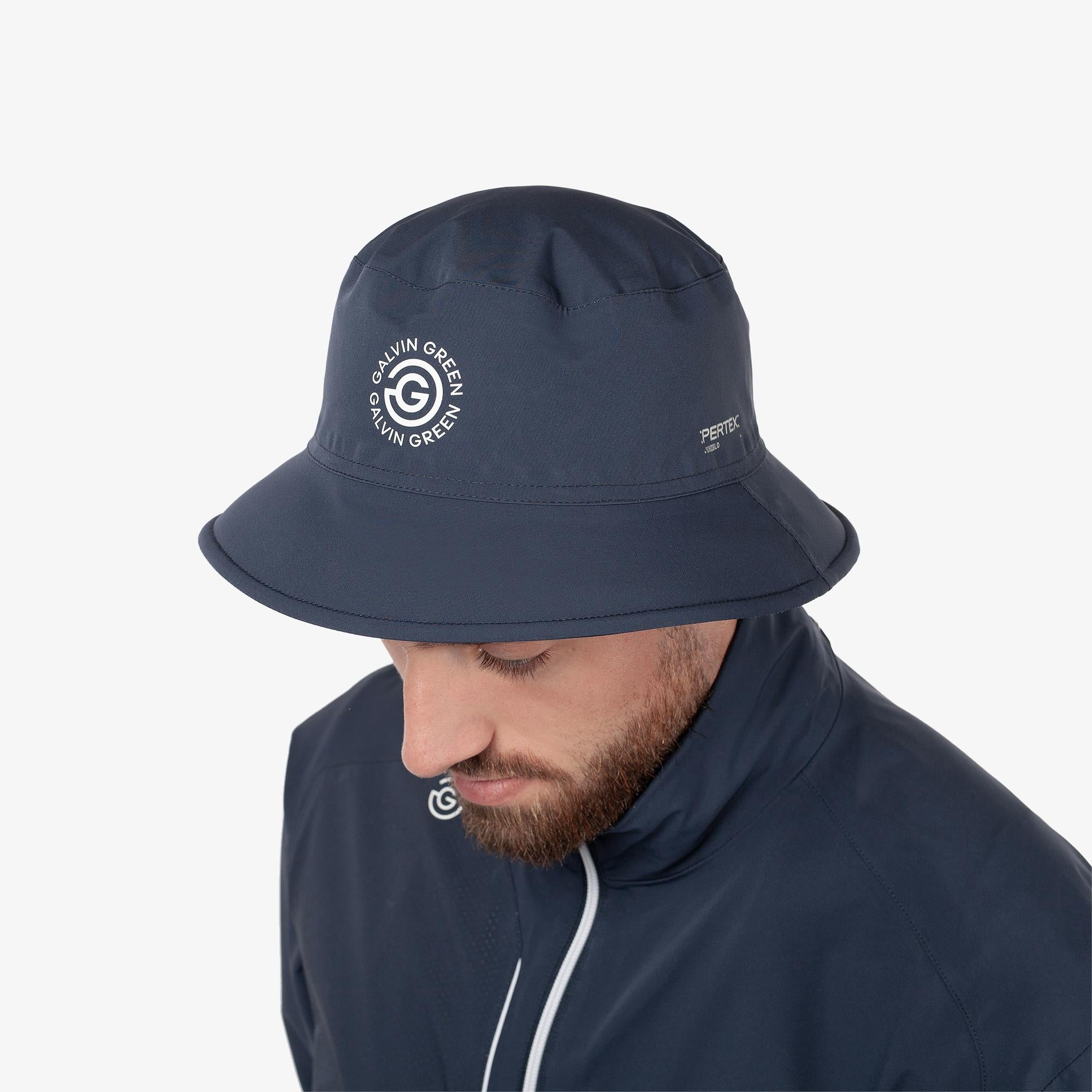 Galvin Green Aiden Dryvr Pertx Waterproof Bucket Hat Navy